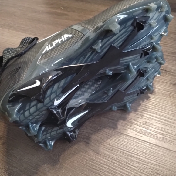 Sz 8.5 Nike Alpha Menace Elite 3 Flyknit Black Football Cleats Mens CT6648-010 - Picture 5 of 10